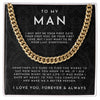 TO MY MAN PROMISE NECKLACE | BOYFRIEND OR ANNIVERSARY GIFT | I LOVE YOU FOREVER & ALWAYS