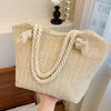 Women's Large Straw Shoulder Bag | Fashionable & Spacious Handbag