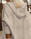 KNITTED HOODED CARDIGAN FOR WOMEN – LONG AND STYLISH