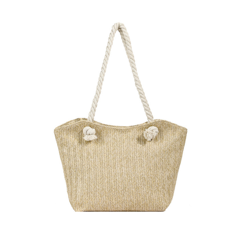 Women's Large Straw Shoulder Bag | Fashionable & Spacious Handbag