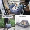 FIRST CLASS WATERPROOF DOG BOOSTER SEAT WITH STORAGE POCKETS - SAFE & COMFORTABLE CAR SEAT FOR PETS