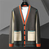 HERITAGE PALETTE CARDIGAN – LUXURIOUS WARMTH WITH CONTRASTING TRIM