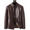 MEN'S WARM PLUSH LINING GENUINE LEATHER JACKET