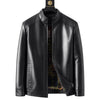 MEN'S WARM PLUSH LINING GENUINE LEATHER JACKET